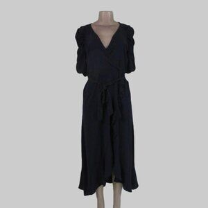 NWT Kensie Women's Navy Ruffle Long Dress Sz. 8